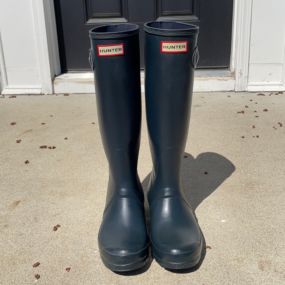Hunter Tall Original Boots- Navy Blue